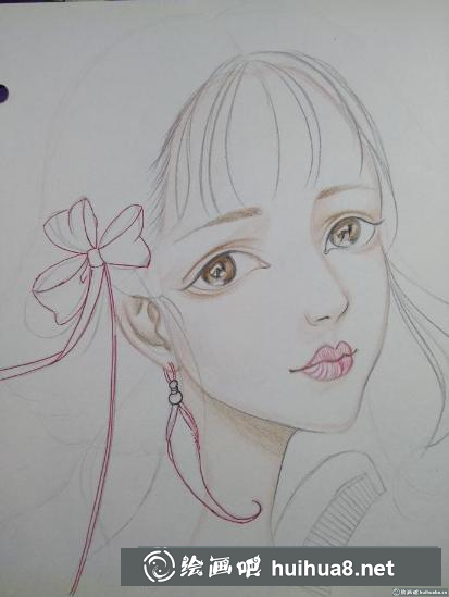 彩鉛手繪古風美人