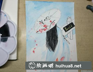 水彩畫(huà)古風(fēng)人物