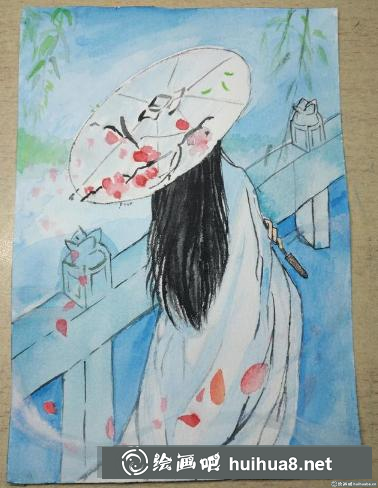 水彩畫(huà)古風(fēng)人物