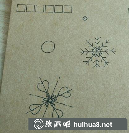 雪花兒童畫