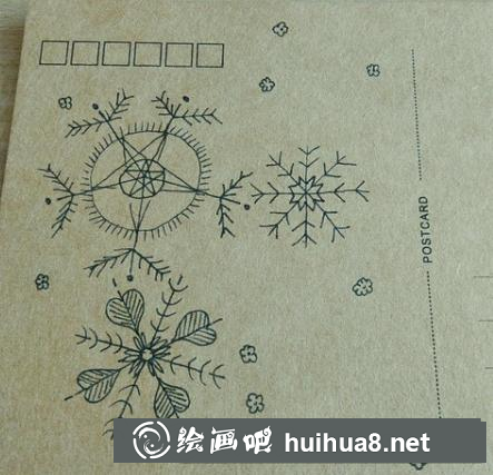 雪花兒童畫