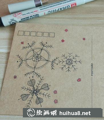 雪花兒童畫