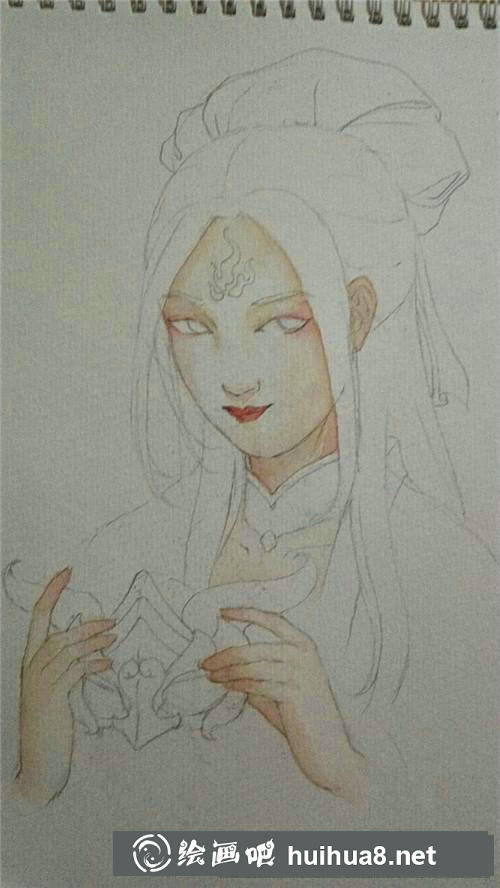 妖族公主水彩畫
