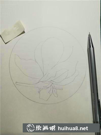 玉蘭花彩鉛