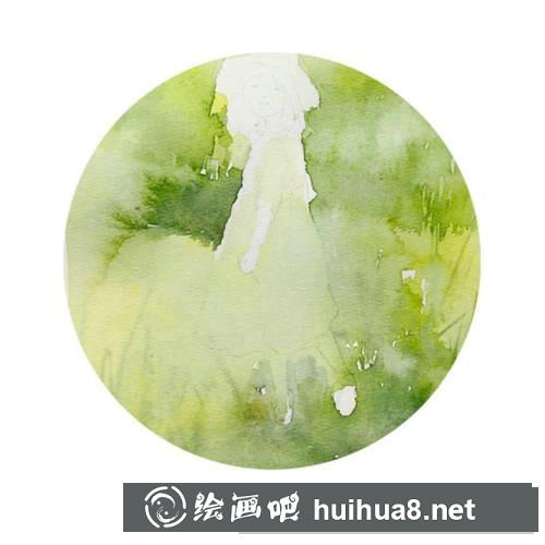 春姑娘水彩畫