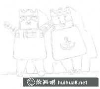 兒童畫(huà)教程：國(guó)王玩偶繪制步驟
