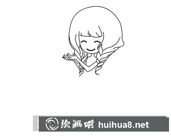 姑娘簡筆畫