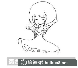 姑娘簡筆畫