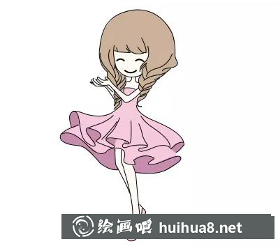 姑娘簡筆畫