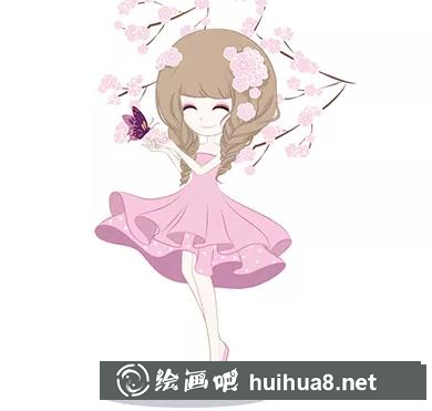 姑娘簡筆畫