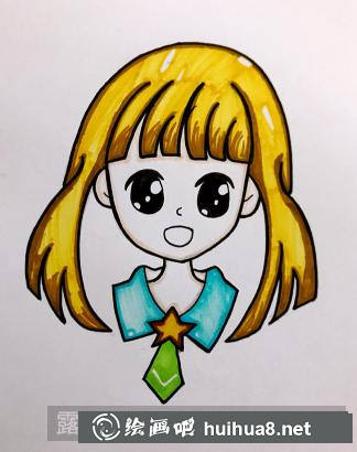 卡通小女孩