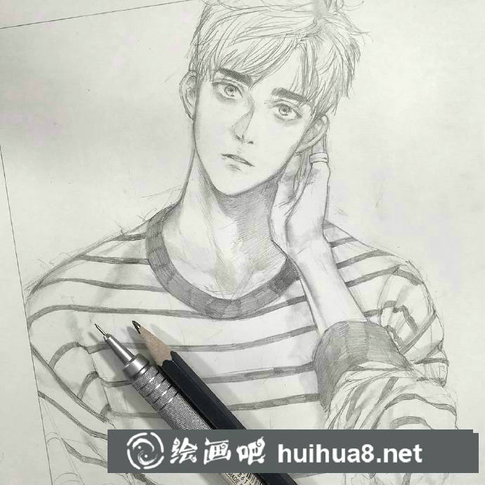 帥氣小哥哥漫畫線稿4