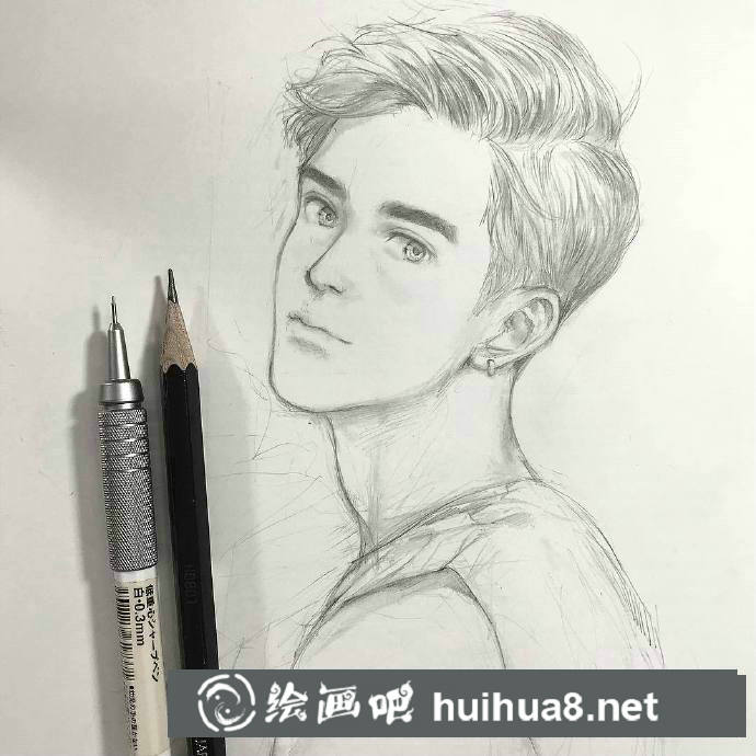 帥氣小哥哥漫畫線稿5
