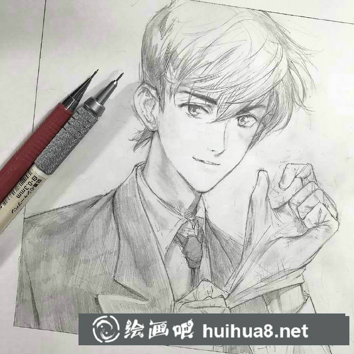 帥氣小哥哥漫畫線稿7