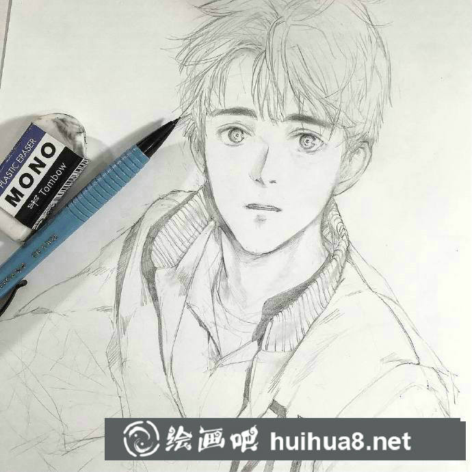 帥氣小哥哥漫畫線稿8