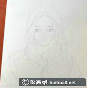 水彩畫教程柿子女孩