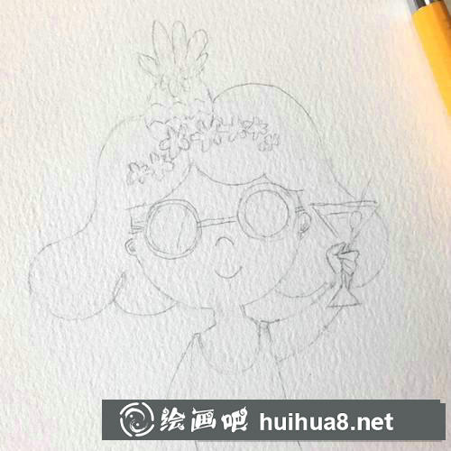 軟妹子水彩畫