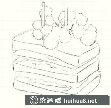 怎么畫三明治