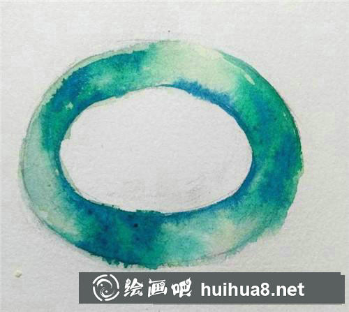 碧玉手鐲水彩畫