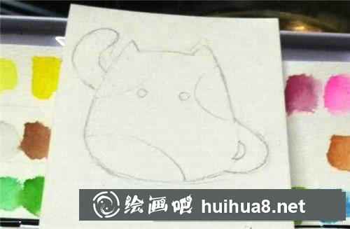 小肥貓水彩畫