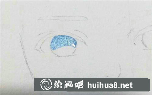 大眼睛水彩畫