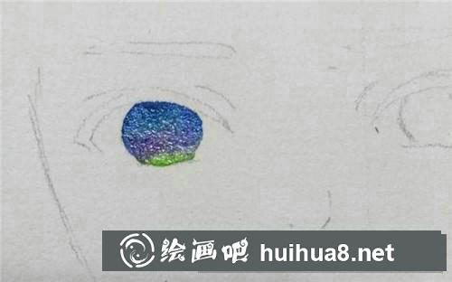 大眼睛水彩畫