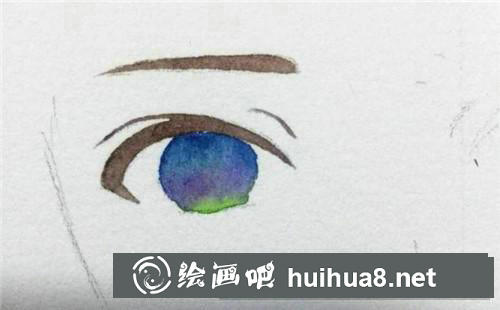 大眼睛水彩畫