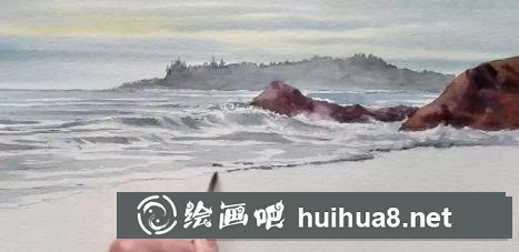 遙遠(yuǎn)海邊的畫(huà)法