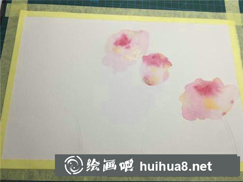 玫瑰水彩畫