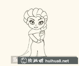 艾莎公主簡(jiǎn)筆畫(huà)