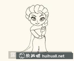 艾莎公主簡(jiǎn)筆畫(huà)