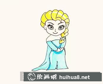 艾莎公主簡(jiǎn)筆畫(huà)