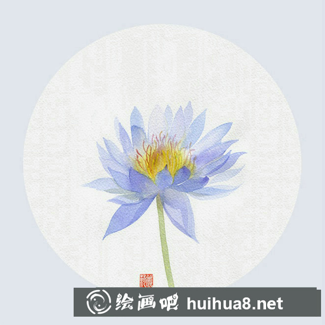 睡蓮水彩畫