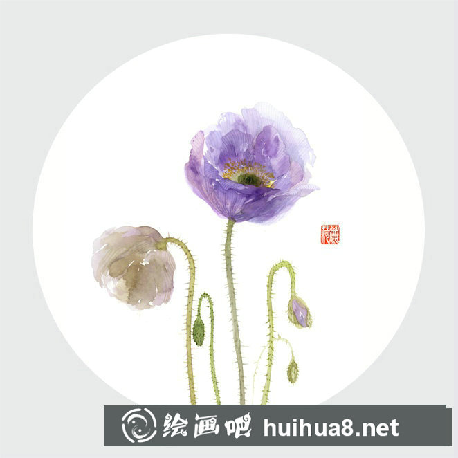 水彩花卉作品