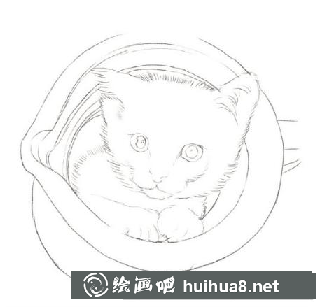 貓咪彩鉛畫