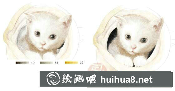 貓咪彩鉛畫