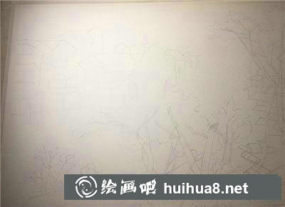 村落水彩