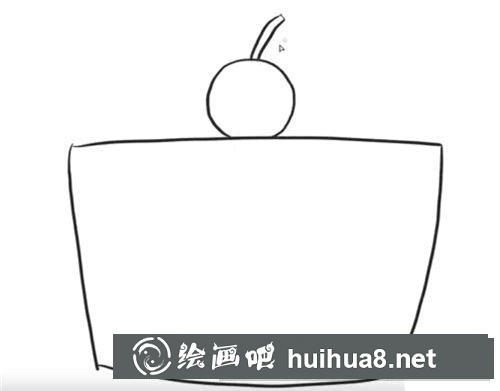 簡筆畫教程：怎么畫櫻桃蛋糕