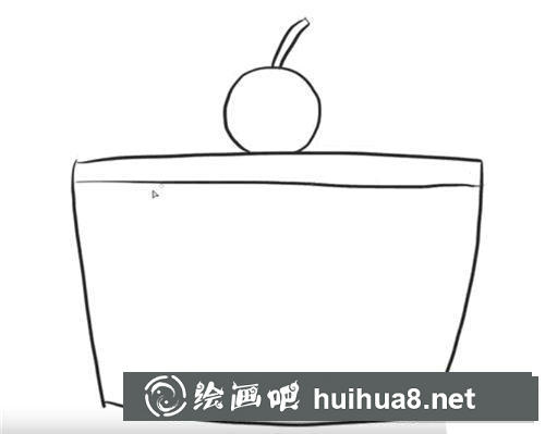 簡筆畫教程：怎么畫櫻桃蛋糕