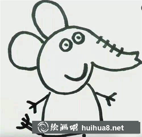 兒童畫艾米莉小象怎么畫