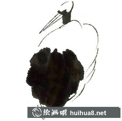 國畫丹頂鶴教程