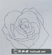 白玫瑰著色畫法技巧分享
