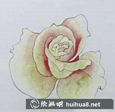 粉色玫瑰著色畫(huà)法教程 粉色玫瑰著色畫(huà)法教程