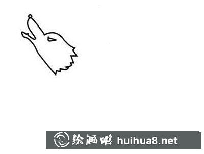 簡筆畫狼怎么繪制
