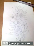 水彩花卉繪畫攻略：一株盛開花朵教程