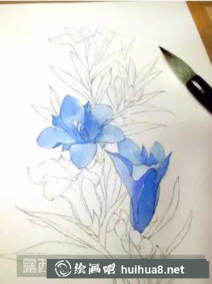 水彩畫鮮花