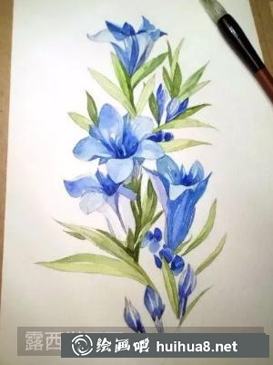 水彩畫鮮花
