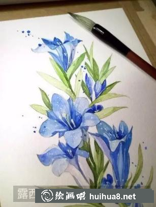 水彩畫鮮花