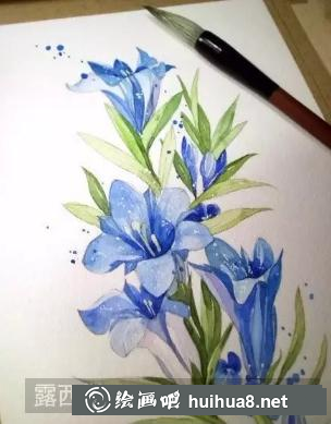 水彩畫鮮花
