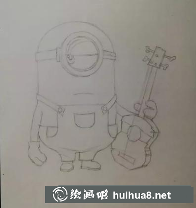彩鉛畫小黃人